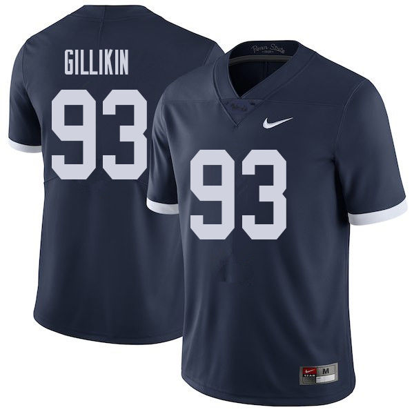 NCAA Nike Men's Penn State Nittany Lions Blake Gillikin #93 College Football Authentic Throwback Navy Stitched Jersey CZJ2598QQ